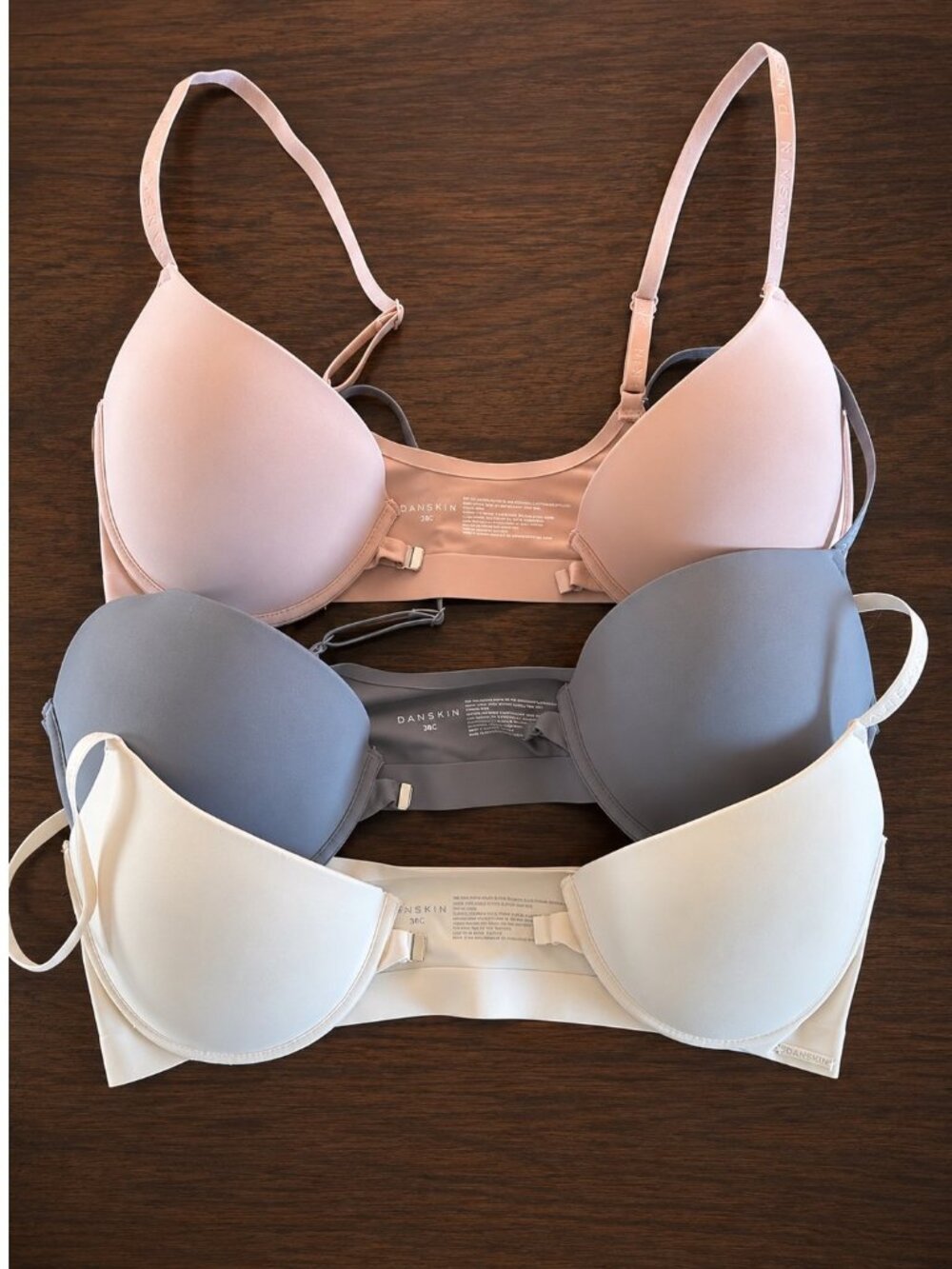 Danskin Magnetic Front Closure Contour Underwire T-Shirt Bras 38C - 3 pack New - Picture 2 of 4